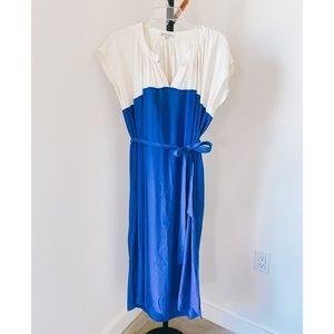 Madewell Midi Tent Dress Colorblocked w/ belt